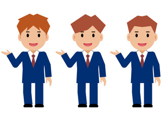 こちら、と笑顔の紺色スーツの若い男性