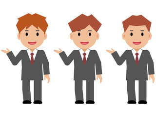 こちら、と笑顔のグレースーツの若い男性