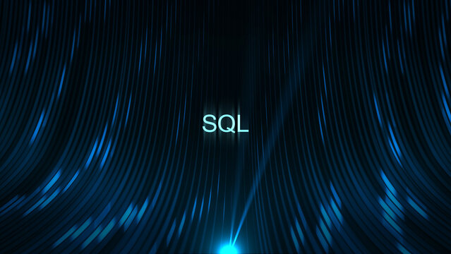 Cinematic Data Cable Text Technology Concept - SQL