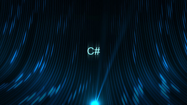 inematic Data Cable Text Technology Concept - C#