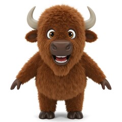 3D American Bison Bull