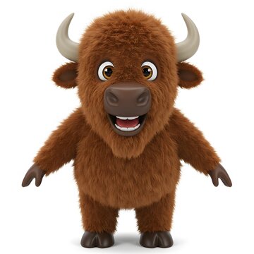 3D American Bison Bull
