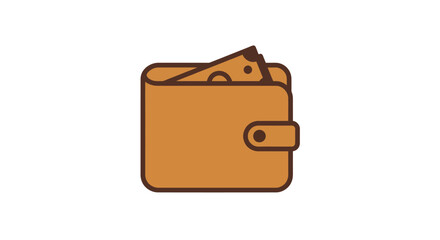 Brown wallet with money showing offers financial security and spending concept for business and personal budgeting, savings and investments