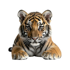 Fototapeta premium Cheetah sprinting mid-air with sharp details. isolated on transparent background