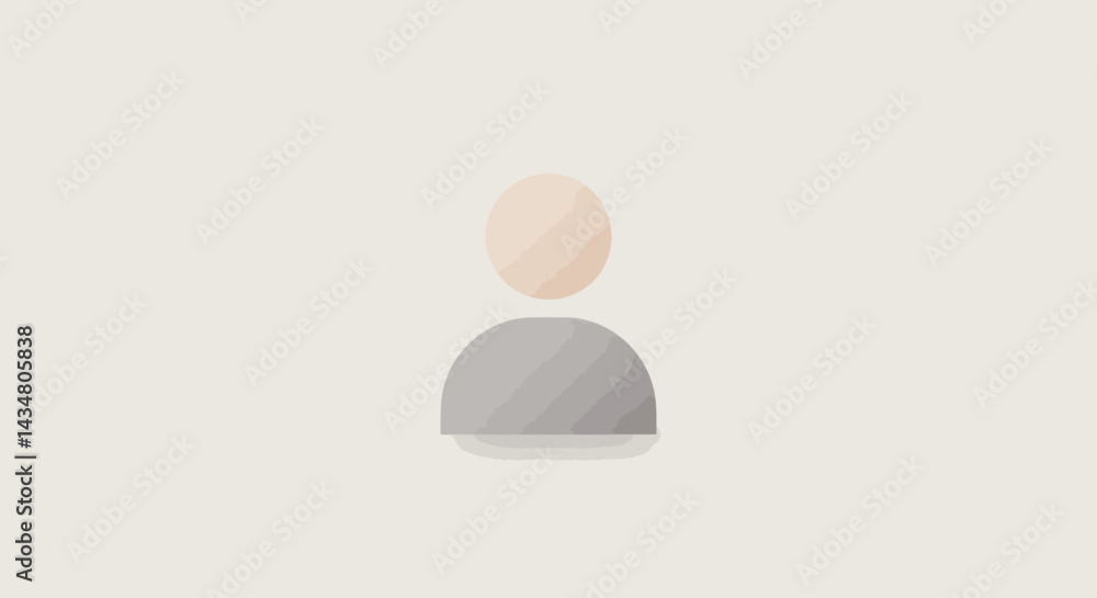 Aufkleber minimalist avatar icon for user profile illustration on plain background for website design and soci