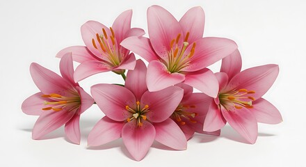 Blushing Lilies' Embrace AI Generated