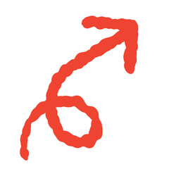 Arrow Scribble Doodle Sticker for Cute Scrapbook and Journal Decoration