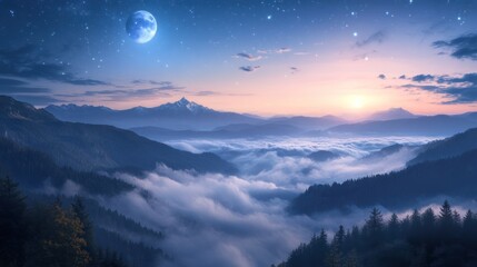 Celestial Mountainscape
