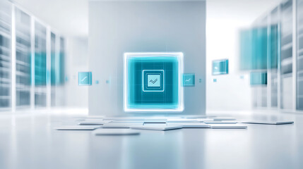 Cybersecurity shield icon digital environment graphic design modern technology abstract viewpoint security concept. concept high-tech viewpoint for enhanced protection.

