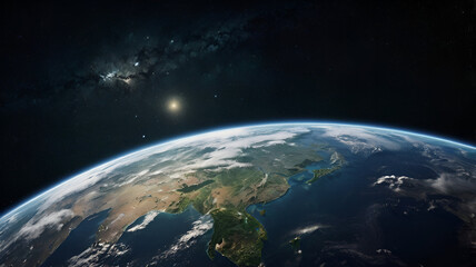 Obraz premium The Americas on a Rotating Planet Earth