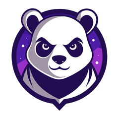 Naklejka premium Cosmic Panda mascot logo vector