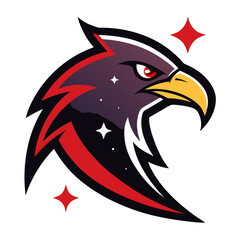 Obraz premium Cosmic Falcon mascot logo vector
