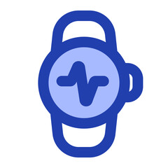 heart rate blue icon