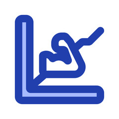 workout process blue icon