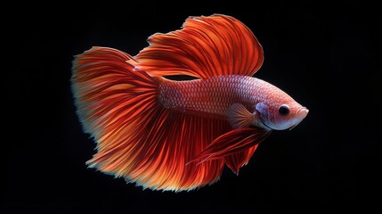Stunning Red Betta Fish  Siamese Fighting Fish  Aquatic Animal