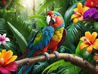 Obraz premium parrot bird in nature