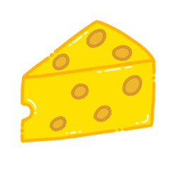 slice of cheddar cheese illustration