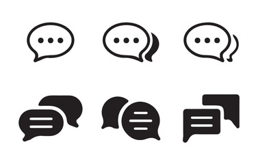 Text, Chat,  message,  icon set, Chat speech bubble, Social media message. Vector illustration  Eps 10