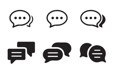 Text, Chat,  message,  icon set, Chat speech bubble, Social media message. Vector illustration  Eps 10