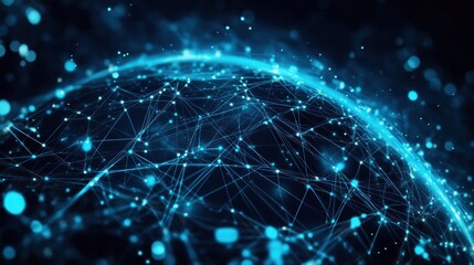 Naklejka premium Global Network Digital Connection Abstract Technology Background