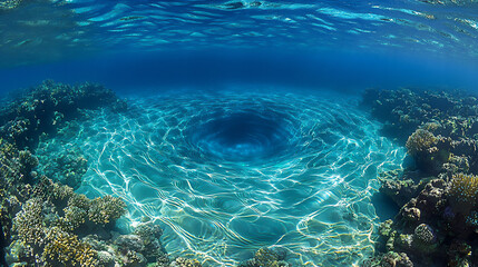 Fototapeta premium deep blue surface swirls (telephoto),