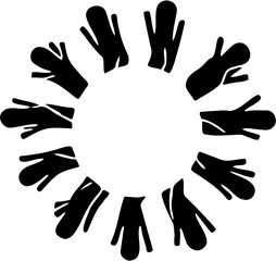 people on site vector with white background