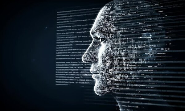 Abstract digital face binary code