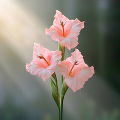 Obraz premium elegant gladiolus sunlight,
