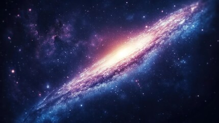 Obraz premium A vibrant spiral galaxy ablaze with celestial dust and stars.