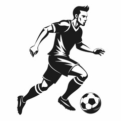 Naklejka premium soccer player silhouette
