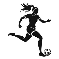 soccer player silhouette