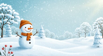 Obraz premium Winter's Gentle Embrace AI Generated