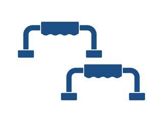 Push Up Bars icon. Fitness icon and symbol. Fitness elements. Fitness equipment. Simple flat vector icon.