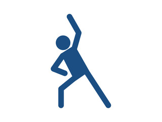 Stretching icon. Fitness icon and symbol. Fitness elements. Fitness equipment. Simple flat vector icon.
