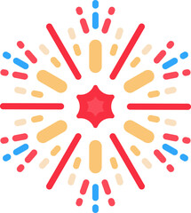 fireworks illustration on a white background     