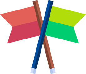 flags illustration on a white background     