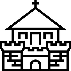 fortress illustration on a white background    