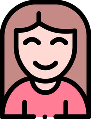 girl illustration on a white background    