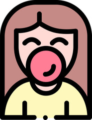 girl illustration on a white background    