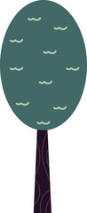 Flat Vector Tree Illustration