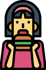 hamburger illustration on a white background     