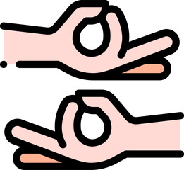 hands illustration on a white background    