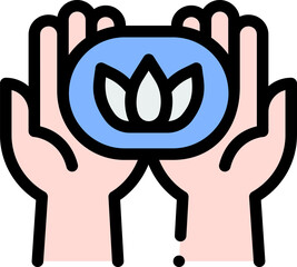 hands illustration on a white background     