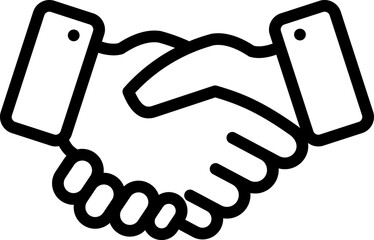handshake illustration on a white background    