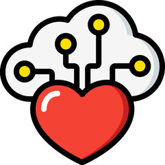 heart illustration on a white background     