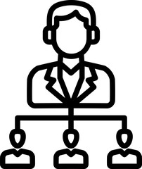 hierarchy illustration on a white background     