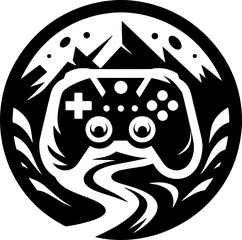 Gamer Emblem Black and White 