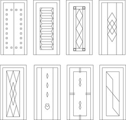 vector sketch illustration silhouette design detail modern abstract house entrance