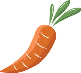flat cute carrot ilustration