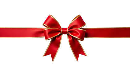 Elegant red ribbon with a bow for gifting.